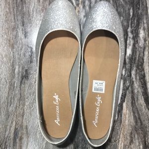 Size 11 Silver Glitter Flats